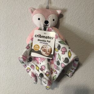 Cribmates Blankie Pal Pink Fox Or Deer Plushie